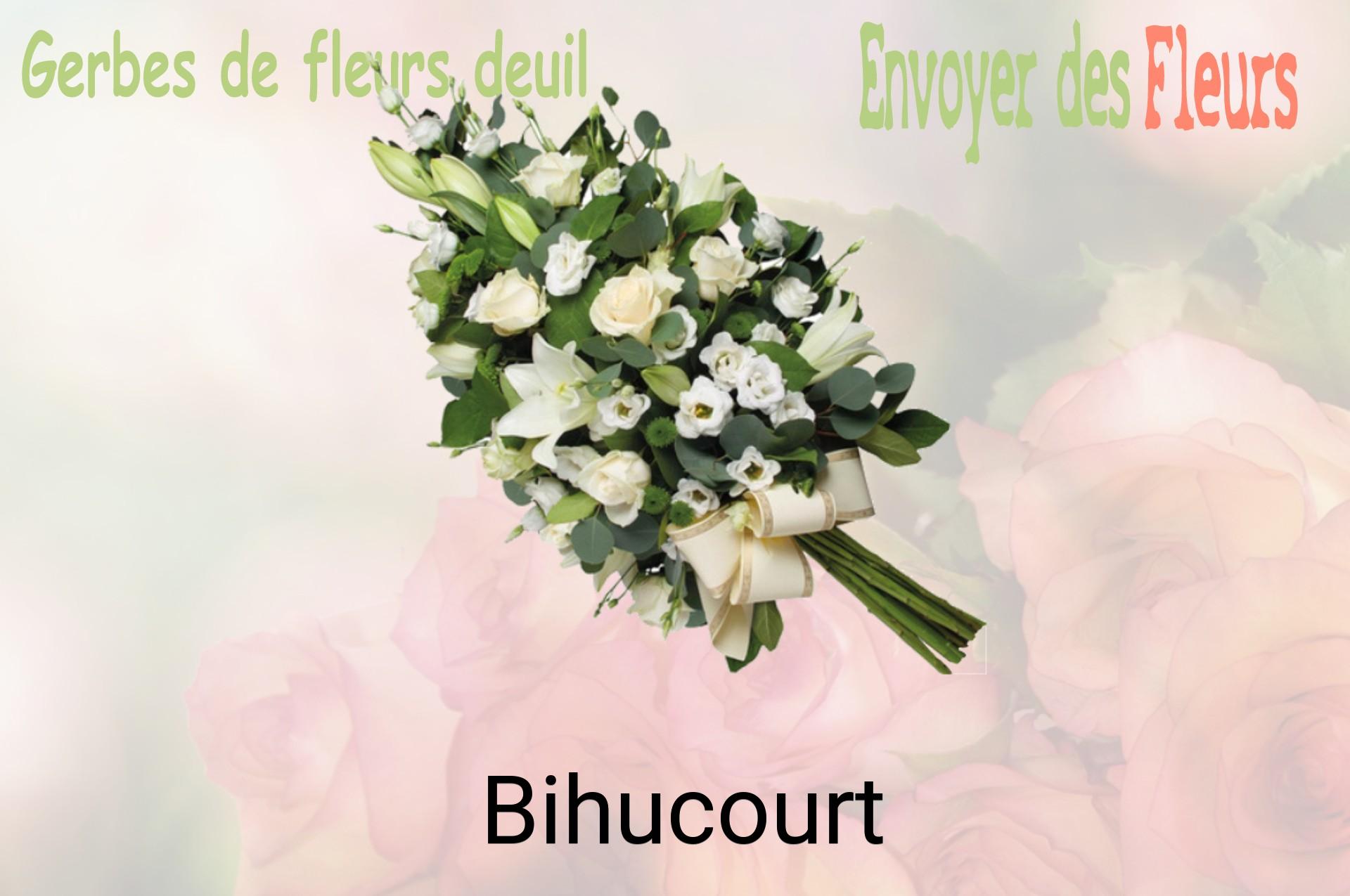 Gerbe de fleurs de deuil livrée à Bihucourt